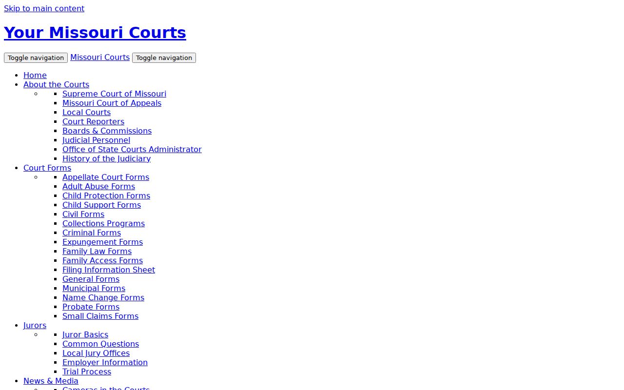 Sullivan County court docket Missouri Courts service page