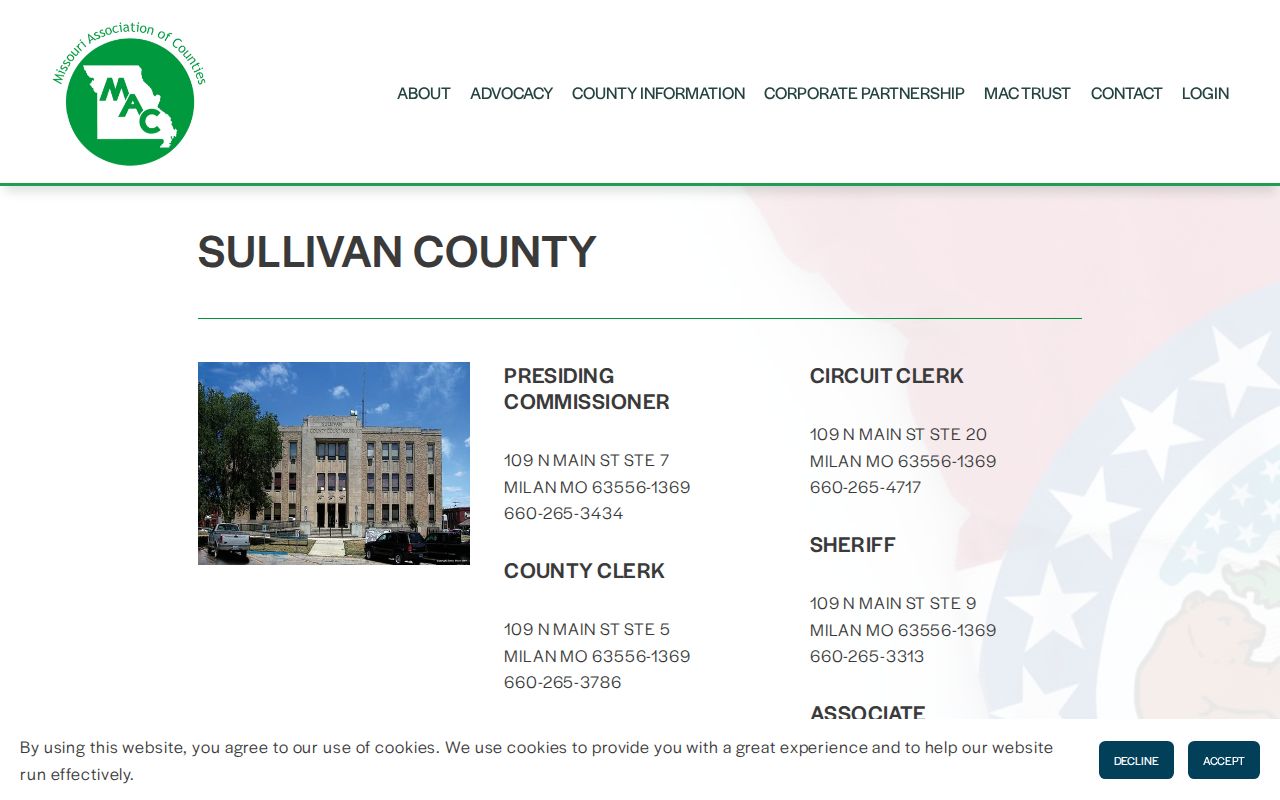 Sullivan County court docket Circuit Clerk directory source