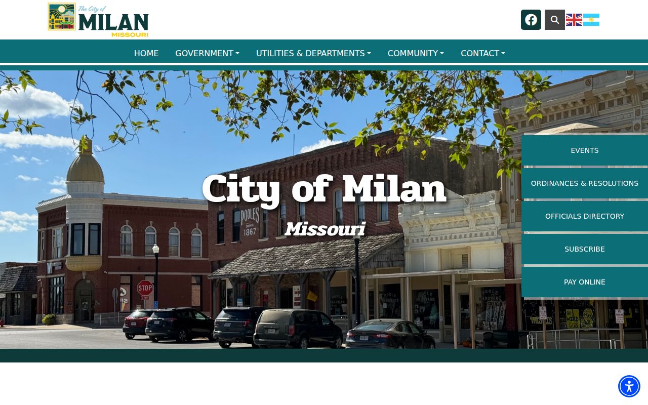 Milan city government website page used to distinguish city administration from court record access
